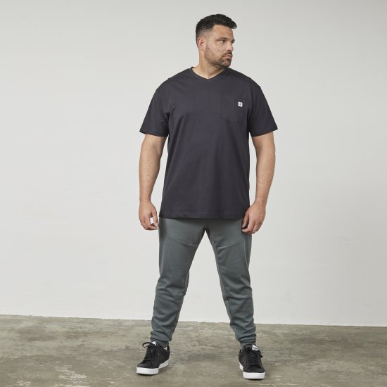 North Latitude 61322 V-Nyakú Póló Fekete - Pólók - Nagyméretű pólók - 2XL-14XL