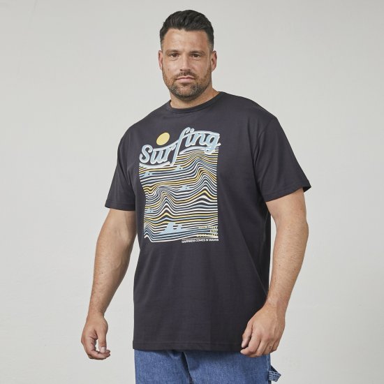 North Latitude 61359 Nyomott Póló Fekete - Pólók - Nagyméretű pólók - 2XL-14XL