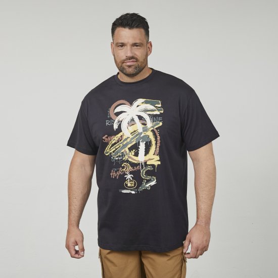 North Latitude 61360 Nyomott Póló Fekete - Pólók - Nagyméretű pólók - 2XL-14XL