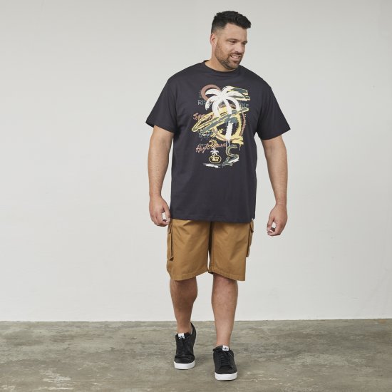 North Latitude 61360 Nyomott Póló Fekete - Pólók - Nagyméretű pólók - 2XL-14XL