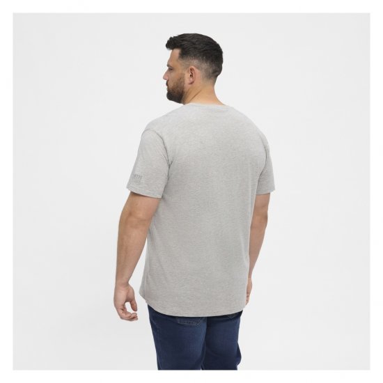 North Latitude T-Shirt O-Neck Grey Melange - Pólók - Nagyméretű pólók - 2XL-14XL