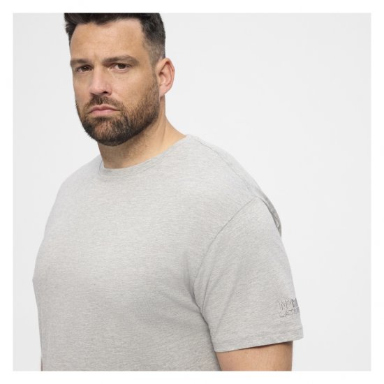 North Latitude T-Shirt O-Neck Grey Melange - Pólók - Nagyméretű pólók - 2XL-14XL