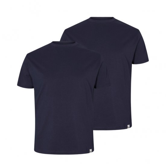North Latitude Denim 2-Pack T-Shirt Navy Blue - Pólók - Nagyméretű pólók - 2XL-14XL