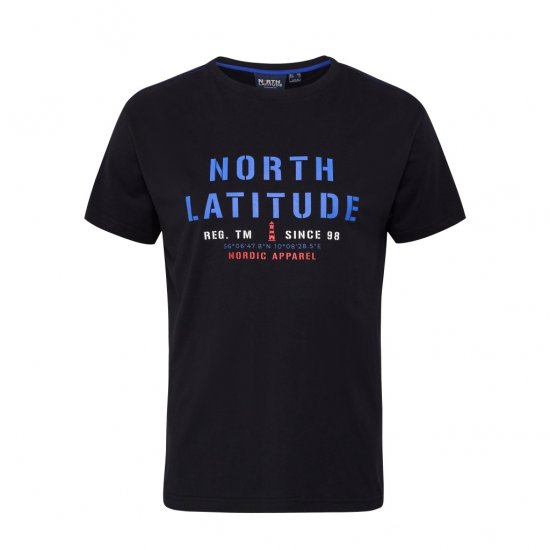 North Latitude Logo T-Shirt Black - Pólók - Nagyméretű pólók - 2XL-14XL
