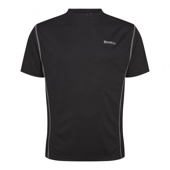 North Latitude Sport Tech T-Shirt Black - Pólók - Nagyméretű pólók - 2XL-14XL