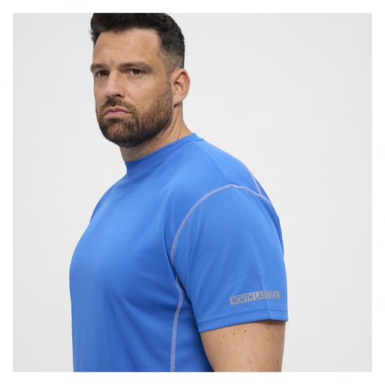 North Latitude Sport Tech T-Shirt Cobolt Blue - Pólók - Nagyméretű pólók - 2XL-14XL