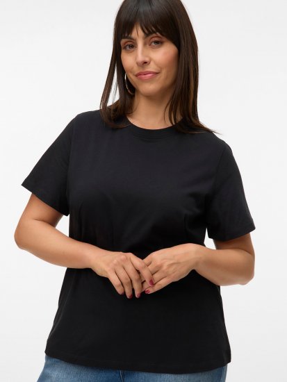 Vero Moda Paulina T-Shirt Black - Pólók - 