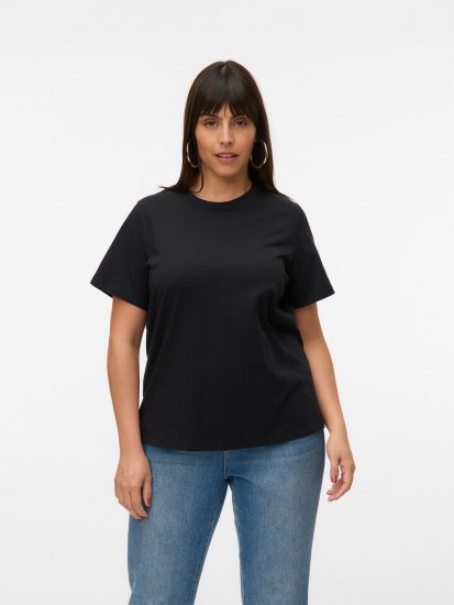 Vero Moda Paulina T-Shirt Black - Pólók - 