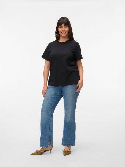 Vero Moda Paulina T-Shirt Black - Pólók - 