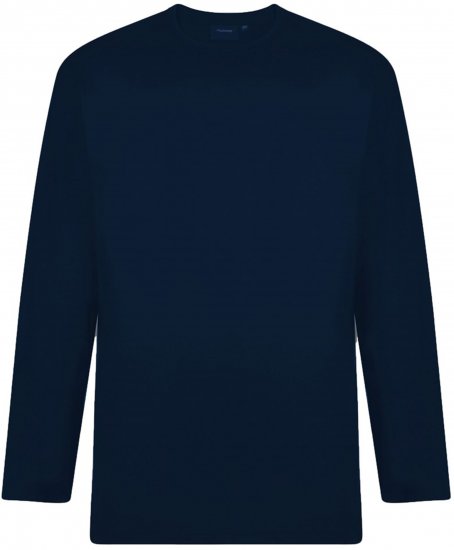 Espionage T015LS Plain Long Sleeve T-Shirt Navy - Hosszú ujjú pólók - Hosszú ujjú pólók - 2XL-8XL