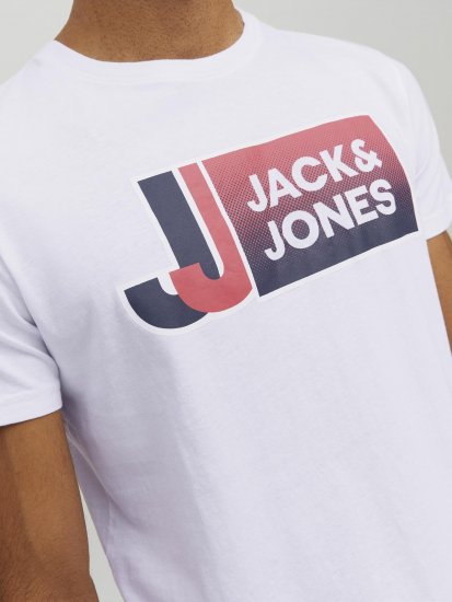 Jack & Jones Logan T-Shirt White - Pólók - Nagyméretű pólók - 2XL-14XL