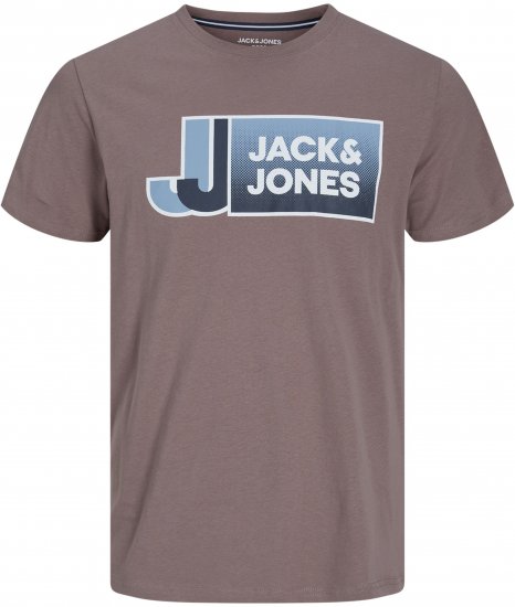 Jack & Jones Logan T-Shirt Brown - Pólók - Nagyméretű pólók - 2XL-14XL