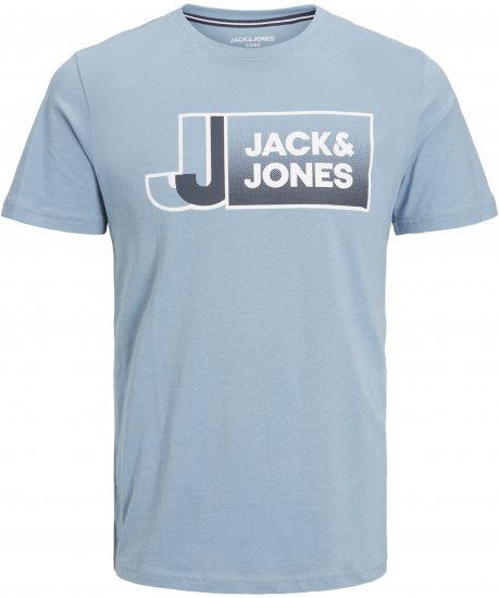 Jack & Jones Logan T-Shirt Turquoise - Pólók - Nagyméretű pólók - 2XL-14XL