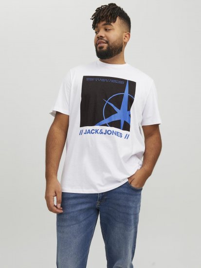 Jack & Jones Conrad T-Shirt White - Pólók - Nagyméretű pólók - 2XL-14XL