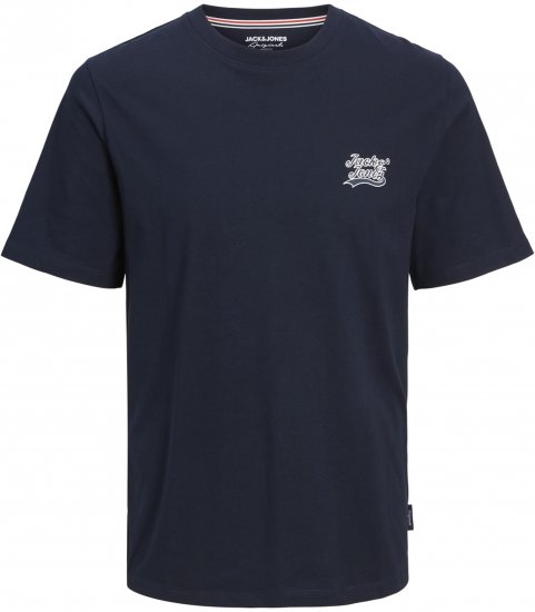Jack & Jones Trevor T-Shirt Navy - Pólók - Nagyméretű pólók - 2XL-14XL