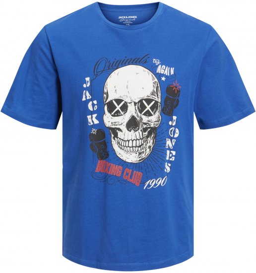 Jack & Jones Roxbury T-Shirt Blue - Pólók - Nagyméretű pólók - 2XL-14XL