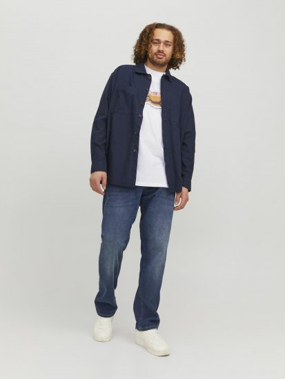 Jack & Jones Copenhagen Photo T-Shirt White - Pólók - Nagyméretű pólók - 2XL-14XL