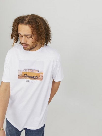 Jack & Jones Copenhagen Photo T-Shirt White - Pólók - Nagyméretű pólók - 2XL-14XL