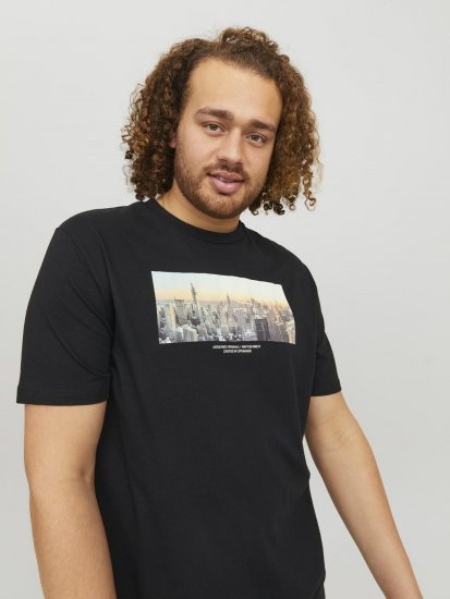 Jack & Jones Copenhagen Photo T-Shirt Black - Pólók - Nagyméretű pólók - 2XL-14XL