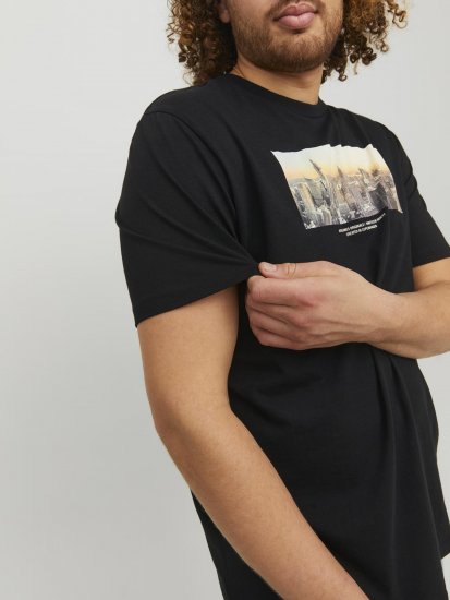 Jack & Jones Copenhagen Photo T-Shirt Black - Pólók - Nagyméretű pólók - 2XL-14XL