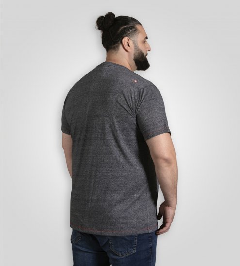 D555 Coalville T-Shirt Skulls with Colored Drips Navy Twist - Pólók - Nagyméretű pólók - 2XL-14XL