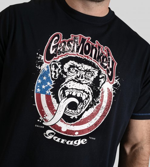 D555 Birkenhead T-Shirt Gas Monkey Garage Navy - Pólók - Nagyméretű pólók - 2XL-14XL