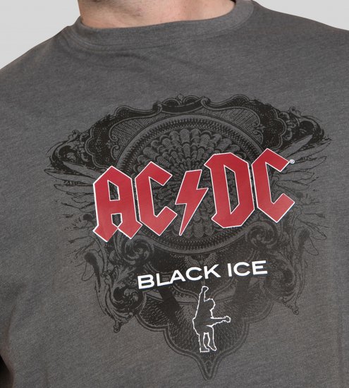 D555 Clydebank T-Shirt Official AC/DC Black Ice Grey - Pólók - Nagyméretű pólók - 2XL-14XL