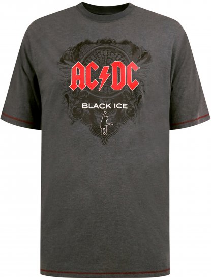 D555 Clydebank T-Shirt Official AC/DC Black Ice Grey - Pólók - Nagyméretű pólók - 2XL-14XL