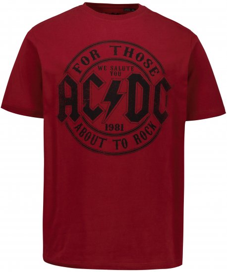 JP1880 AC/DC T-Shirt Rust Red - Zenekaros pólók - 