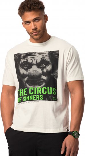 STHUGE T-Shirt Circus Of Sinners White - Pólók - Nagyméretű pólók - 2XL-14XL
