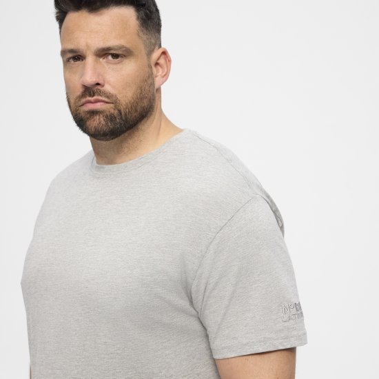 North Latitude T-Shirt O-Neck Grey Melange TALL - TALL pólók - TALL Pólók