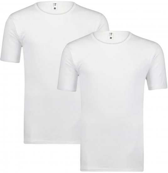 Adamo Royal Fine Ribbed Under-T-shirt 2-Pack White - Alsónemű & strandruhák - Nagyméretű Alsónemű 2XL-8XL