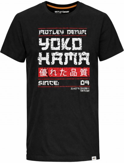 Motley Denim Swindon T-shirt Black - Pólók - Nagyméretű pólók - 2XL-14XL