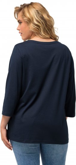 Ulla Popken City Name Graphic Tee Navy - Mintás pólók nőknek - 