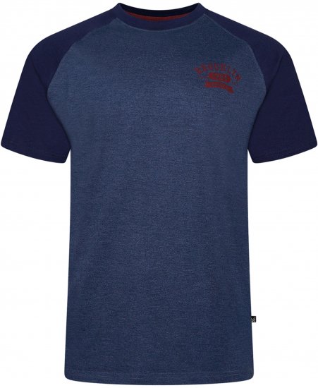 Kam Jeans 5783 Raglan Tee with Brooklyn Chest Print Navy - Pólók - Nagyméretű pólók - 2XL-14XL