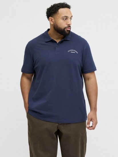 Jack & Jones College Logo Short Sleeve Polo Shirt Blue - Pólóingek - Galléros Pólók 2XL-8XL - Pólóingek 2XL-8XL