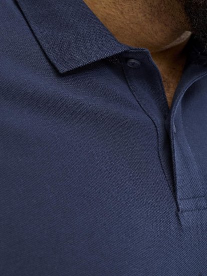 Jack & Jones College Logo Short Sleeve Polo Shirt Blue - Pólóingek - Galléros Pólók 2XL-8XL - Pólóingek 2XL-8XL