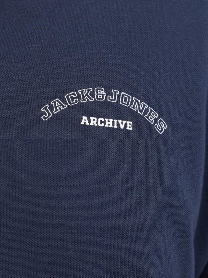 Jack & Jones College Logo Short Sleeve Polo Shirt Blue - Pólóingek - Galléros Pólók 2XL-8XL - Pólóingek 2XL-8XL