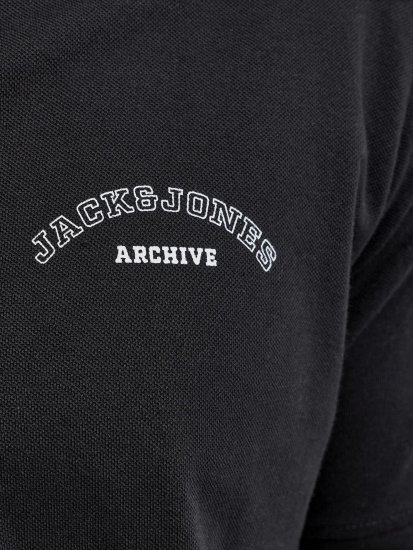Jack & Jones College Logo Polo Short Sleeve Black - Pólóingek - Galléros Pólók 2XL-8XL - Pólóingek 2XL-8XL
