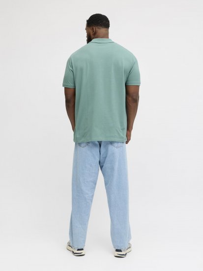 Jack & Jones College Logo Short Sleeve Polo Turquoise - Pólóingek - Galléros Pólók 2XL-8XL - Pólóingek 2XL-8XL