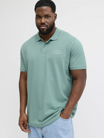 Jack & Jones College Logo Short Sleeve Polo Turquoise - Pólóingek - Galléros Pólók 2XL-8XL - Pólóingek 2XL-8XL