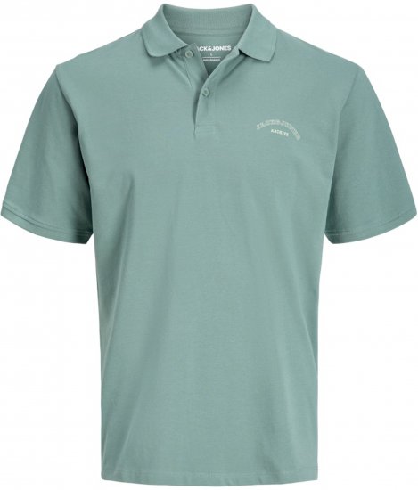 Jack & Jones College Logo Short Sleeve Polo Turquoise - Pólóingek - Galléros Pólók 2XL-8XL - Pólóingek 2XL-8XL