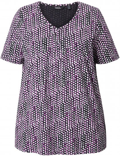 Ulla Popken So Many Dots Tee Light Heather - Mintás pólók nőknek - 