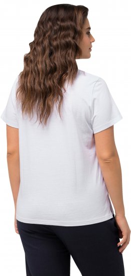 Ulla Popken BISOUS Short Sleeve Graphic Tee Snow White - Mintás pólók nőknek - 