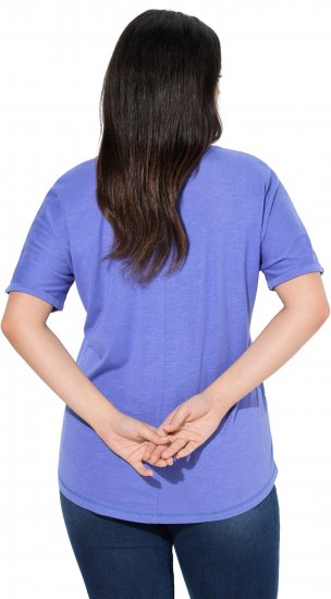 Ulla Popken Lady Of The Moon Short Sleeve Graphic Tee Lavender - Mintás pólók nőknek - 
