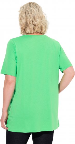 Ulla Popken Essential Front Pleat Tee Mint Green - Pólók - 