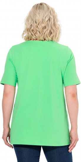 Ulla Popken Essential Notch Neck Stretch Tee Mint Green - Pólók - 