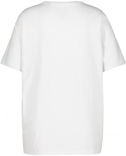 Ulla Popken Essential Round Neck Stretch Tee Snow White - Pólók - 