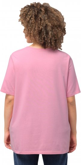 Ulla Popken Essential Square Neck Stretch Tee Light Pink - Pólók - 