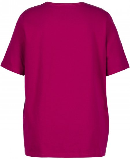 Ulla Popken Essential Square Neck Stretch Tee Magnolia Red - Pólók - 